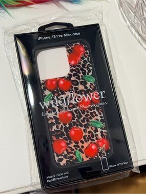 wildflower Cherry Leopard iPhone 15 Pro Max Case